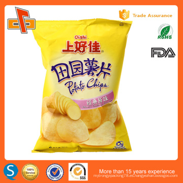 Bolsa de patatas fritas bolsa de plástico de embalaje / Snacks